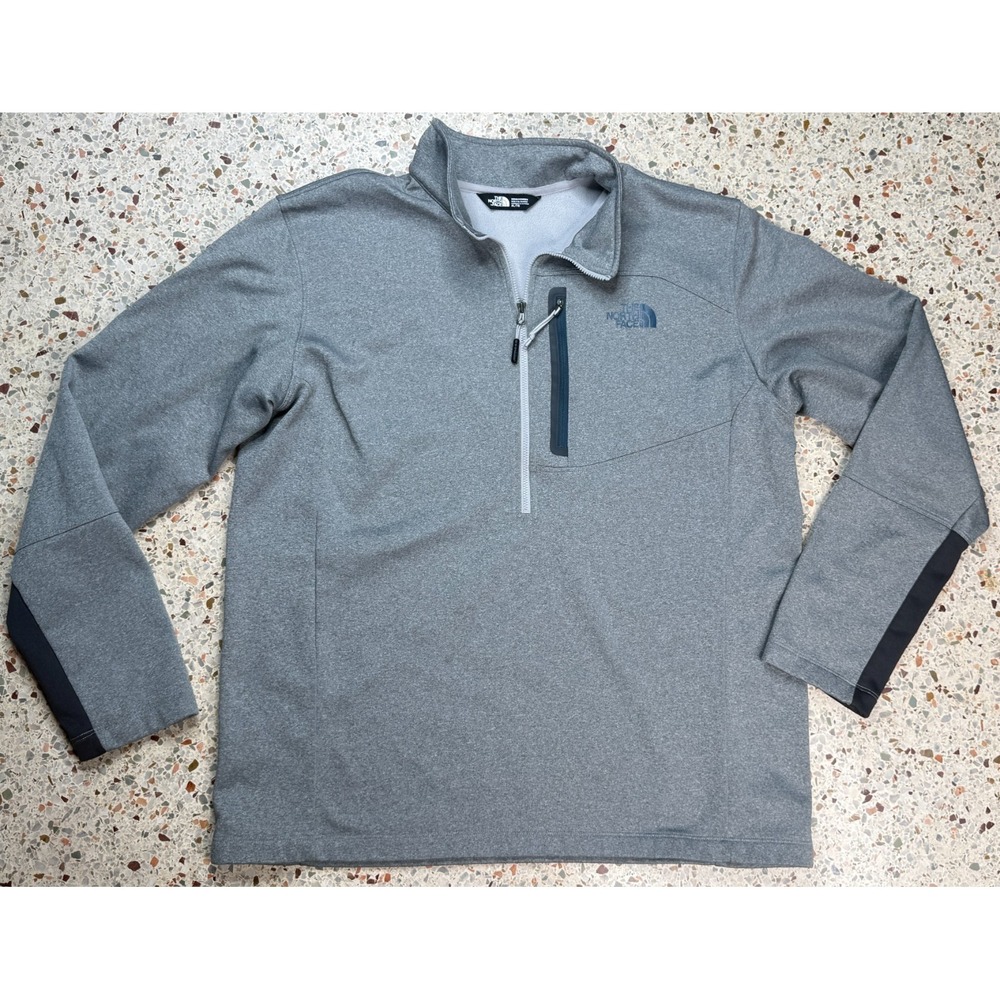 The North Face Men's 1/2 Zip Long Sleeve Zipper Front Pocket Fleece Size XL